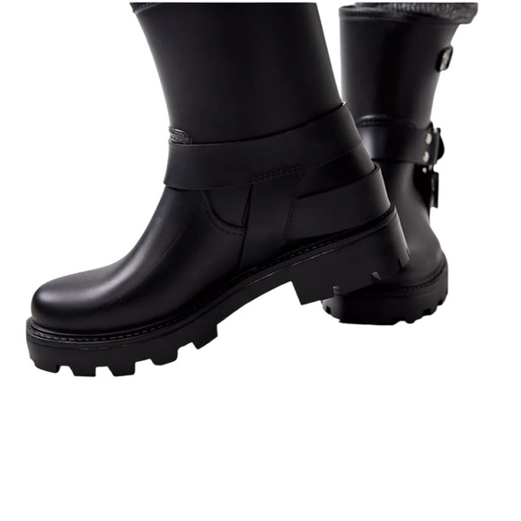 NWT Jeffrey Campbell Black wellie Boots - Picture 7 of 8